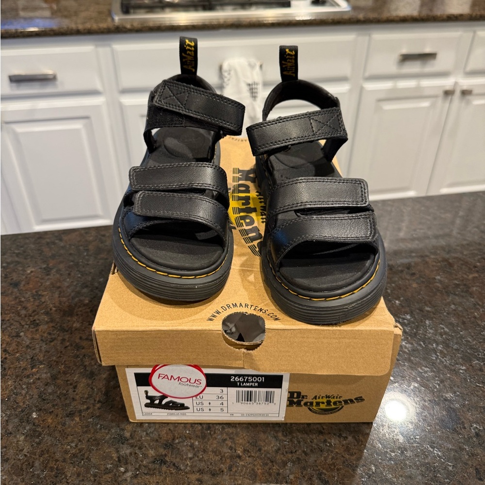 Dr. Martens Black Sandals - Size Big Kid 4